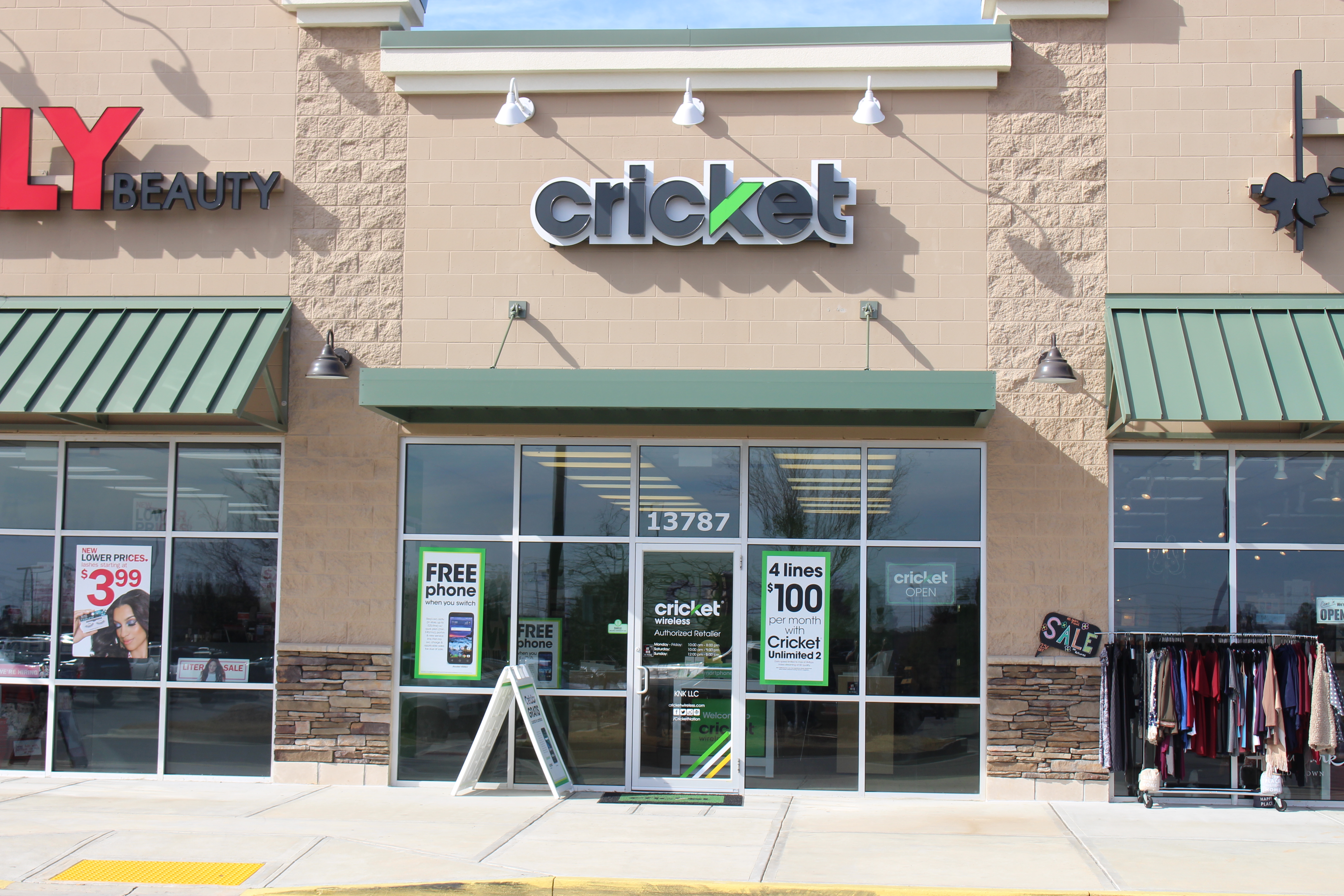 Cricket Wireless authorized dealer storefront exterior
